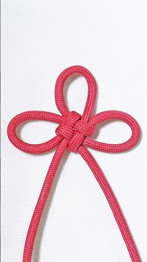 几帳結びの結び方！【縁起の良い 飾り結び（アジアンノット）でお守りにも使える】 Chinese Flower Knot (3 Petal Version)