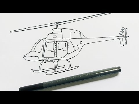 How to Draw a HELICOPTER Easy 🚁🚁🚁