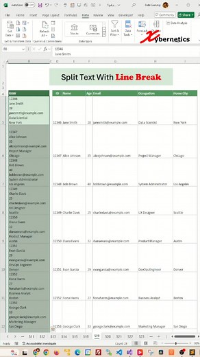 ExcelTips247 | How to Split Text with Line Breaks in Excel - Excel Tips and Tricks Learn how to split text with line breaks in Excel. To split text with... | Instagram