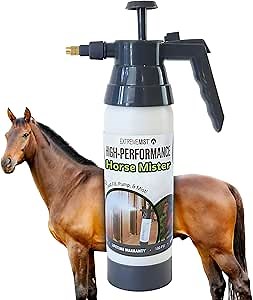 ExtremeMIST Water Based Fly Sprays High-Performance Equine Mister, Handheld Pump Sprayer, Portable Stable Sprayer Bottle for Horses, Continuous Hi-Pressure Ultra-Fine Mist, for Horse Grooming, 32 Oz