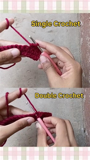 Crochet Basics for Beginners | Singlecrochet + DoublecrochetStep by Step#crochet #crochethandmade
