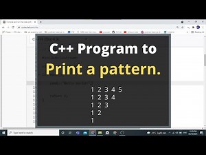 34. C++ Program to print the inverted half pyramid using numbers