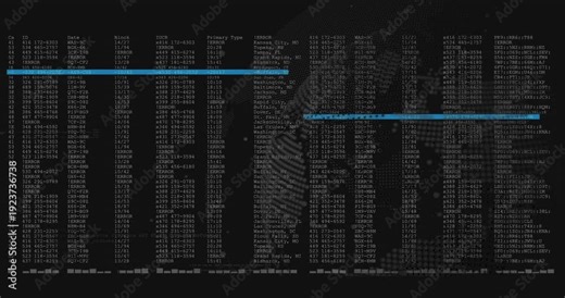 Scan pulse starting table updating blue bars sliding print forming marking records aiding forensics