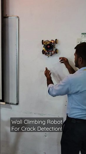 Wall Climbing Robot for Crack Detection 🤖 #india #engineering #project #students #technology #robot