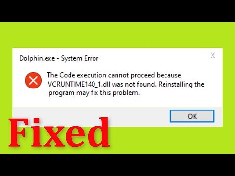 Dolphin - The Code Execution Cannot Proceed Because VCRUNTIME140_1.dll Was Not Found - How To Fix