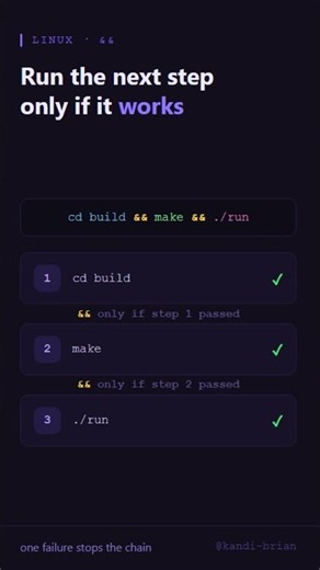 Chain Commands on Success in Linux with &&