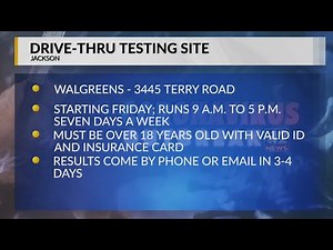Free COVID-19 testing at Walgreens on Terry Road in Jackson