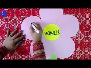 Vowels chart | how to making vowels chart | classroom decoration ideas | easy paper craft