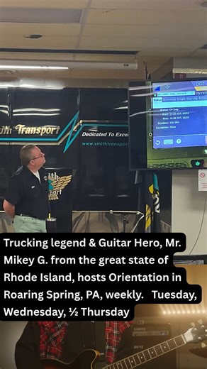 The legend in trucking, and the star of the rock 'n roll stage -- the one and only, Mikey G., leading Orientation since 2005, and he brought the band back together in 2025! | Smith Transport
