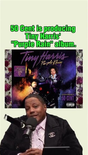 50 Cent is producing Tiny Harris' new "Purple Rain" album. #purplerain #50cent #tinyharris