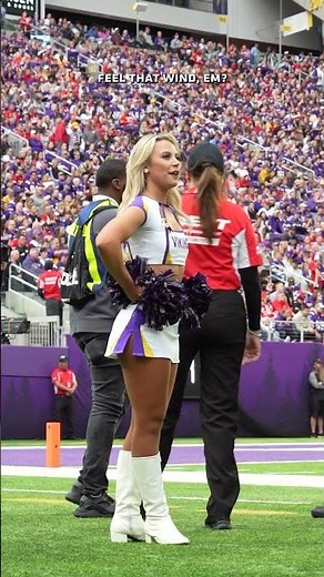 Sideline hype from the Minnesota #Vikings Cheerleaders! #skol