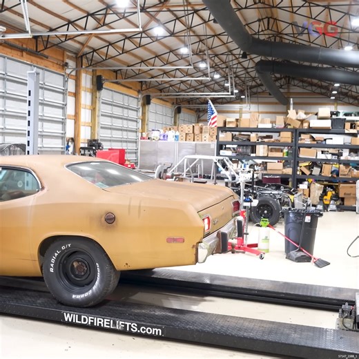 The 1973 Plymouth Duster is back! I'm taking the tired slant 6 and 904 transmission out in favor a 351 stroker and 727 transmission. #duster #VGG #satisfying #cars #vicegripgarage | Vice Grip Garage