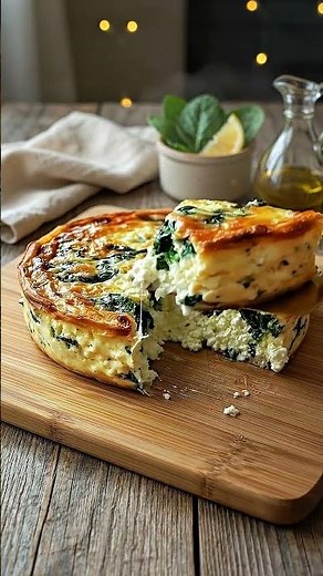 Cottage Cheese & Spinach Crustless Quiche