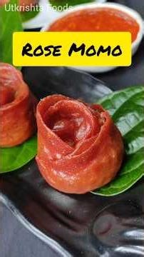 Wheat flour Rose momos recipe & spicy momos chutney recipe|Street style unique recipe #shorts