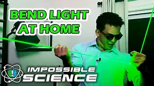Have you ever wanted to bend light as if it’s a solid object? Watch this episode of Impossible Science At Home with Jason Latimer and learn how the science of refraction can give you the power of light bending! WHAT YOU NEED: 1 Cup Sugar to Every 6 Cups of Water Fish Tank or large glass container with flat sides Piece of Plastic with Flat Sides Adult Supervision Safety Glasses Laser Pointer Patience! Impossible Science is a production of WonderFirst and Sony Pictures Television. #ImpossibleScien