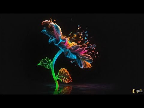 Relaxing Morning Relaxing Jazz with Glowing Flower Hologram Ambient Video for Calm Morning Vibes