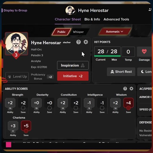 2.6K views · 24 reactions | Roll for initiative without opening your sheet! ⚡ Add an Initiative Macro to your D&D 2024 character sheet: 1️⃣ Go to Advanced Tools 2️⃣ Create New Macro 3️⃣ Name it & paste: /r d20+(@{initiative_bonus}) &{tracker} Save and set it as a token action or macro bar button! More fun in less clicks. | Roll20 | Facebook