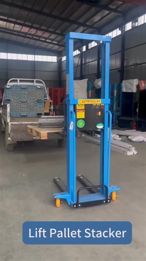1T 1000kg Electric Self Loading Lift Pallet Stacker Portable Auto Stacker Truck