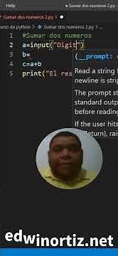 Aprende a sumar dos números en segundos con #python | Parte 2