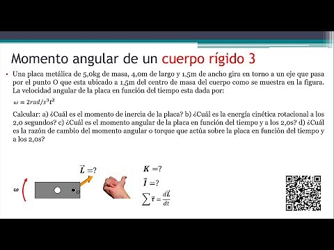 MOMENTO ANGULAR DE UN CUERPO RÍGIDO ejercicios resueltos N°3: razón de cambio del momento angular