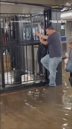 SWAMPED!: Severe storms cause major flooding in NYC subways #foxnews #news #shorts