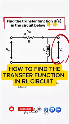 Godswill.elect on Instagram: "In this video, we derive the transfer function of a series RL circuit step by step using Laplace transforms and the voltage divider rule. You’ll learn: How to move an RL circuit into the s-domain How to apply the voltage divider principle How to simplify expressions correctly Why an RL circuit behaves as a high-pass filter How engineers think when analyzing real circuits This explanation is beginner-friendly and perfect for: Electrical engineering students, electron