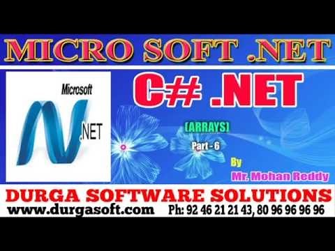 .NET || C# .NET || C#.NET Arrays Part - 6 by Mohan Reddy