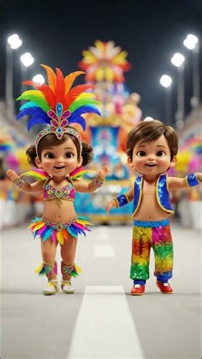 Mini Dancers at Brazil Carnival! Samba Energy! 🇧🇷