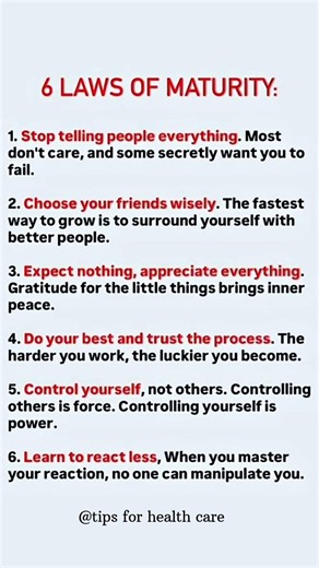 6 Powerful Laws of Maturity Every Person Needs to Know | #shortvideo #trending #viral #popular