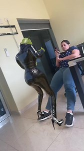 Dance Performance in Shiny Black Bodysuit