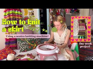 How I knit skirts on my sentro knitting machine | sentro panel tutorial + knitting vlog