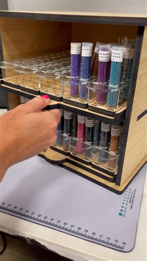 For when your beads need a home, not a mess The BeadTec Bamboo Bead Cabinet - Storage Organization for Bead Tubes PRE-SALE orders NOW! Shipping Within 2 weeks! This cabinet is designed and crafted in Maryland, USA. Store up to 200 tubes of beads in the 10 drawer slides. https://www.potomacbeads.com/tools-supplies/storage-workspace-organization/bead-cabinet | PotomacBeads.com