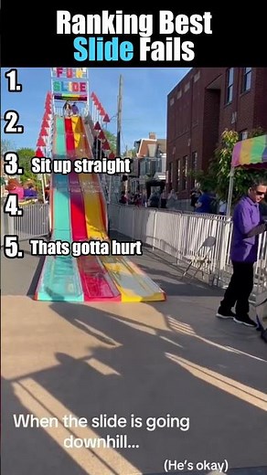 Top 5 Funniest Slide Fails Ever! #shorts