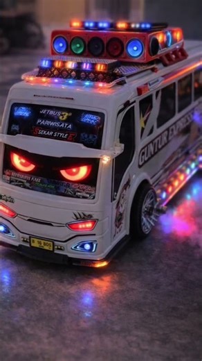 🔥 BUS MINI FULL MODIF LED 😈 Mata Menyala + Lampu RGB Gacor!