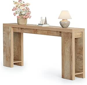 Little Tree 70.9-Inch Long Console Table, Narrow Sofa Table Behind The Couch, Farmhouse Console Table for Living Room, Entryway, Hallway