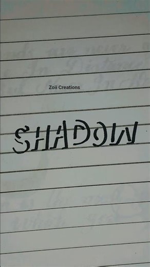 "Shadow"Shadow Writing