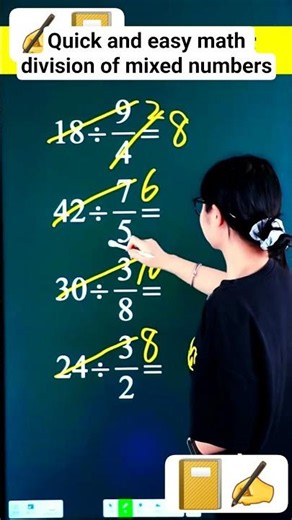 quick and easy math division of mixed numbers tips ✍️ #math #mathematics #multiplicatiion #education