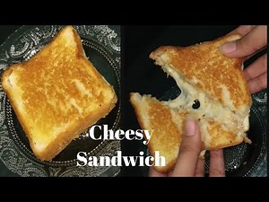 Cheesy sandwich recipe / Grilled cheese sandwich in pan home made.