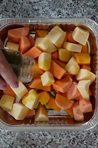 AIR FRYER Sticky Autumn Sausage Traybake With Butternut Squash, Pumpkin & Sweet Potatoes #shorts