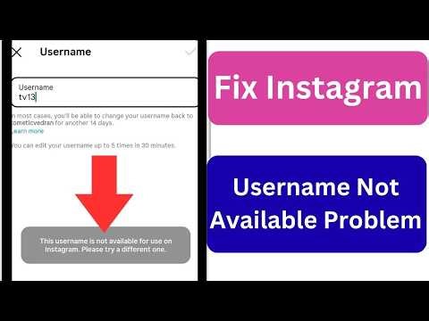 How To Fix Instagram Username Not Available | Username Not Available Instagram Problem