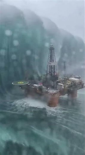 THEY GASPED: 100ft Wave Slams North Sea Rig 😱🌊