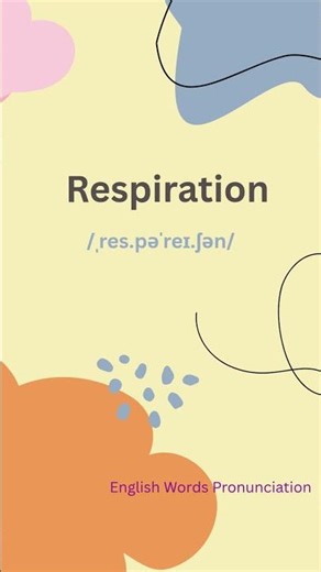 How to Pronounce Respiration | Correct English Word Pronunciation Guide Tutorial
