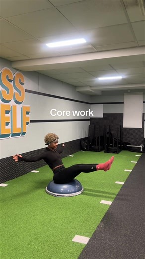 Test (or improve) your core strength with these 3 bosu ball core exercises Sometimes we forget that the bosu ball exists (😅) and can be very helpful when it comes to working on your balance as it forces deeper muscle engagement and stability #coreworkouts #abs #balancetraining