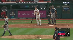 Bruuuuuuuuuuuuce! Jay Bruce delivers a 2-run rocket shot to put the Cleveland Indians ahead by three runs. | FanDuel Sports Network Cleveland