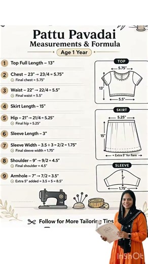 Kids pavadai measurements #kids #pavadasatta #fashiontrends