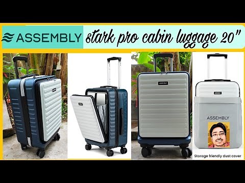 assembly stark pro cabin luggage 20" unboxing & review| assembly trolley