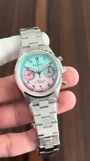 Batavi Marina Chronograph “Sunrise” Seagull ST1901 Movement Colorful dial Wrist Watch 38mm #batavi