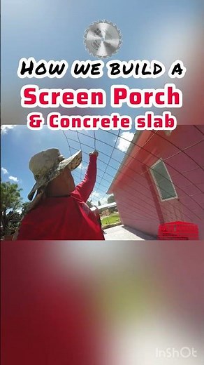 Watch us Build an Aluminum Screen Porch with Concrete slab #constructionlife #concrete