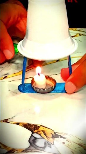 IMPOSSIBLE DIY Floating Flame with Candle!! #shorts