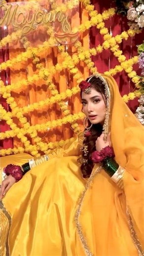 Mayun Bride Hair Styling 💛 | Elegant Pakistani Wedding Look ✨#MayunBride #PrettiestBride